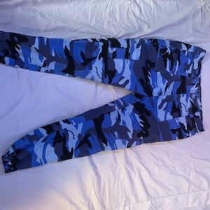 Blue Camo Cargo Pants
